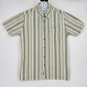 Kuhl Shirt Mens Small Hiking Outdoors Button‎ Up Trail Performance Green Striped